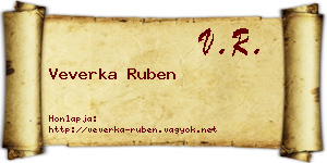 Veverka Ruben névjegykártya
